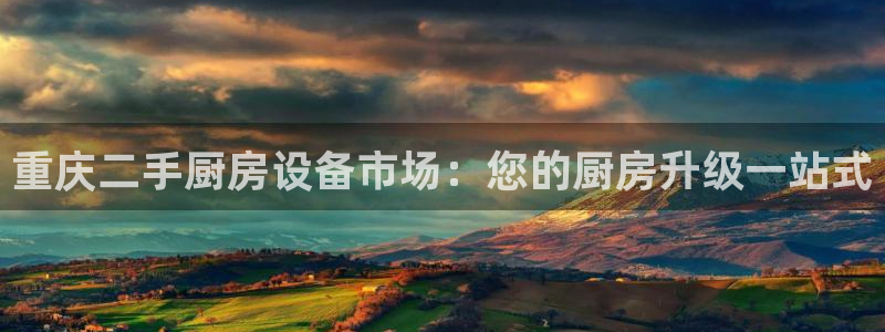 尊龙用现金一下可靠送38元：重庆二手厨房设备市场：您的厨房升