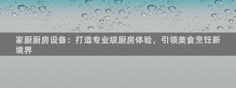 尊龙凯时为什么输了钱：家厨厨房设备：打造专业级厨房体验，引领
