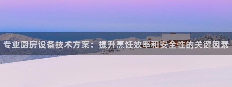尊龙凯时 - 人生就是搏有假吗：专业厨房设备技术方案：提升烹