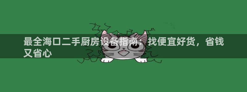 尊龙人生就是博：最全海口二手厨房设备指南：找便宜好货，省钱
