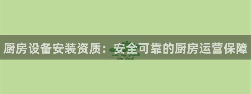尊龙凯时 人生就是搏客服：厨房设备安装资质：安全可靠的厨房运