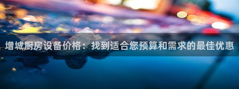 尊龙凯时取钱很慢：增城厨房设备价格：找到适合您预算和需求的最